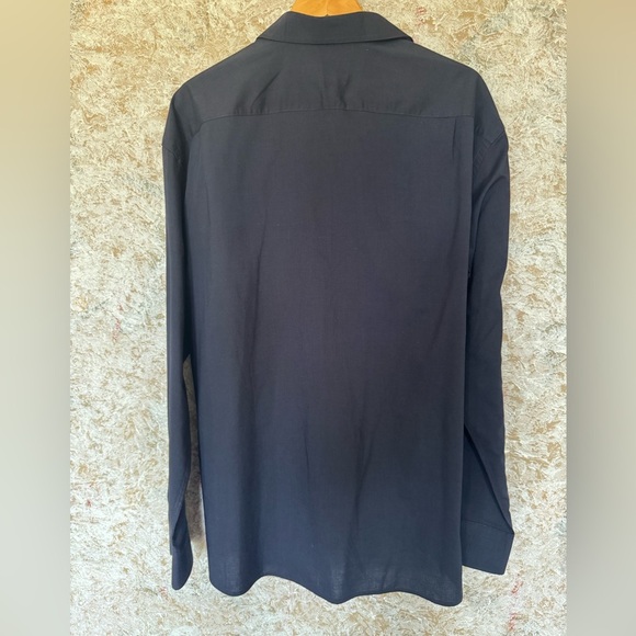 Mario Barutti Black Dress Shirt Men's Classic Cotton Italy - Picture 3 of 6